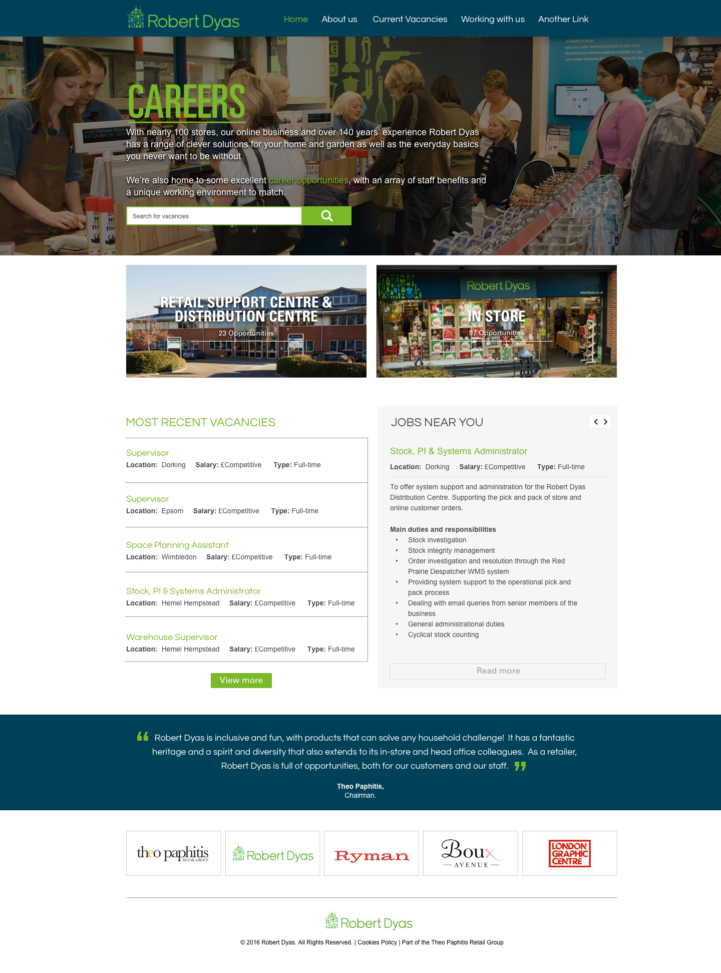 Robert Dyas Careers (2017)